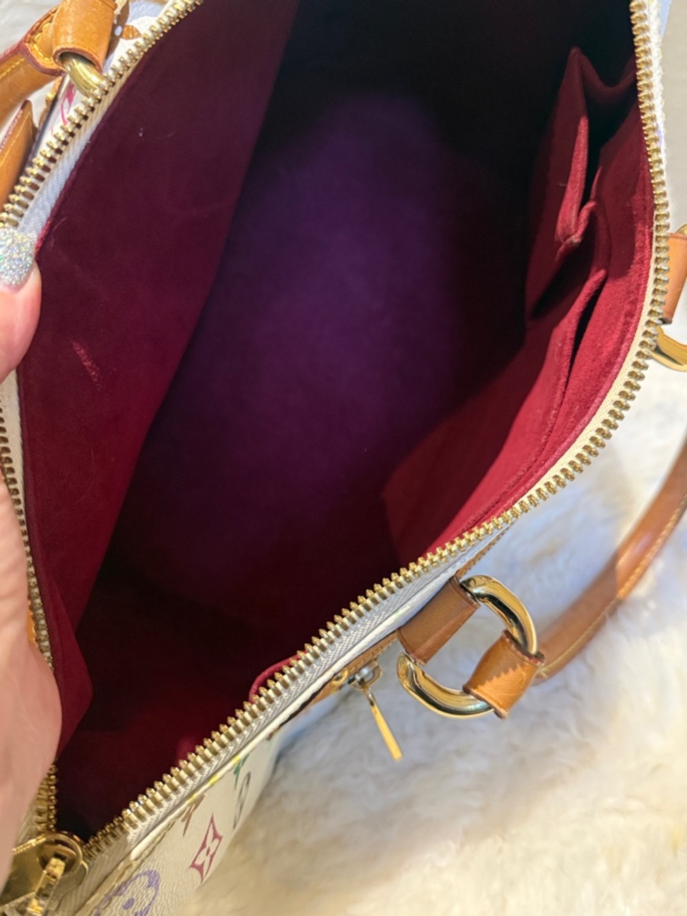 Louis Vuitton White Multicolor Murakami Monogram Rita - Picture 13 of 14